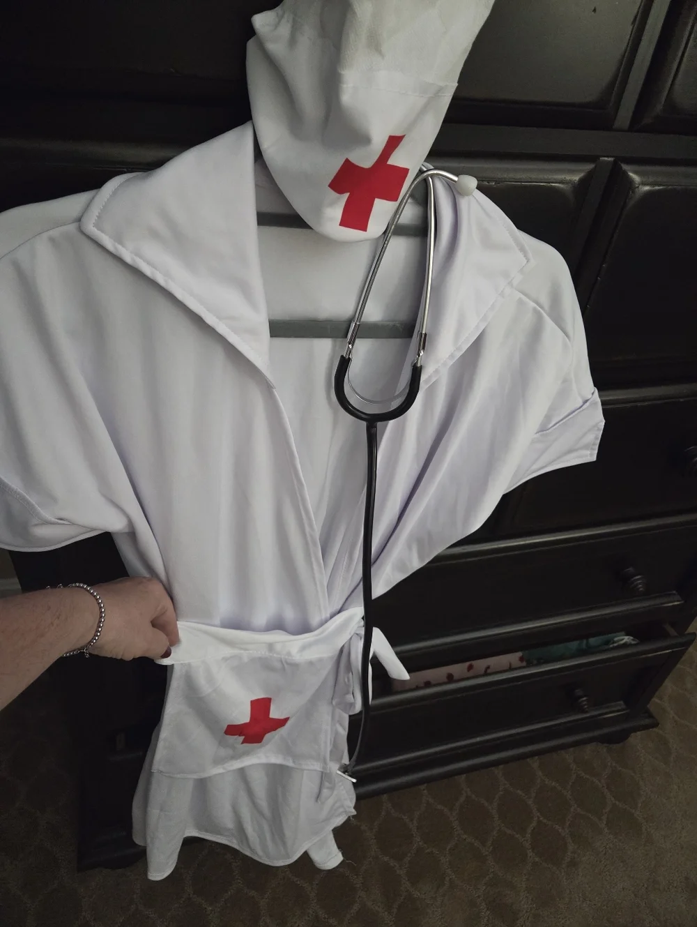NEVER WORN...Spirit White Nurse Costume with Red Cross Accents
